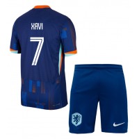 Netherlands Xavi Simons #7 Replica Away Minikit Euro 2024 Short Sleeve (+ pants)